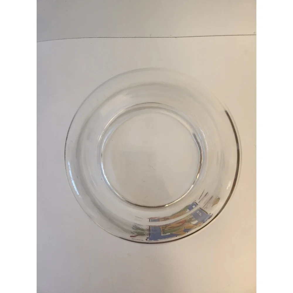 WINNIE THE POOH What's Cooking Glass Cookie Jar Clear Canister Vtg 1990s Disney